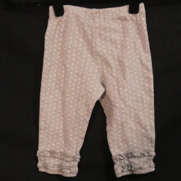 HARTSTRINGS | 18 months | Grey Pants | Pink Polka Dots | Ruffle Hem | Pink Bow - Picture 2 of 12